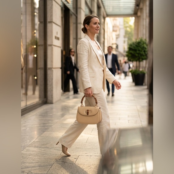 Gucci Bamboo 1947 small bag in cream - Picture 4 of 11